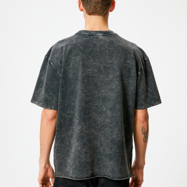 Tricou pentru bărbați Koton 4SAM10314HK 100% bumbac/ Antracit photo 2