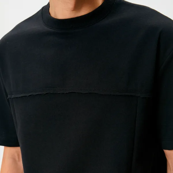 Tricou pentru bărbați Koton 4SAM10260HK 54% bumbac/ Black photo 5