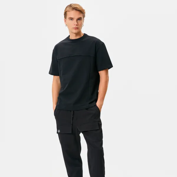 Tricou pentru bărbați Koton 4SAM10260HK 54% bumbac/ Black photo 3