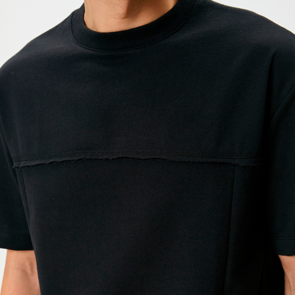 Tricou pentru bărbați Koton 4SAM10260HK 54% bumbac/ Black photo 5