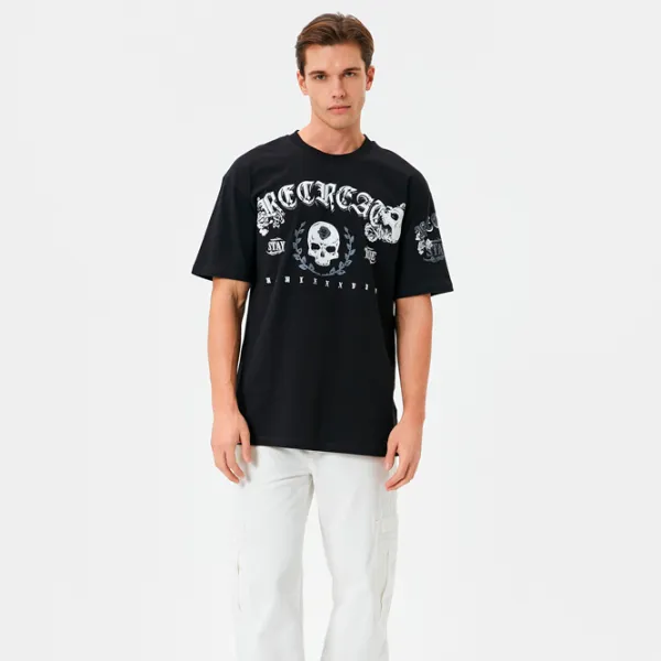 Tricou pentru bărbați Koton 4SAM10134HK 100% bumbac/ Black photo 3