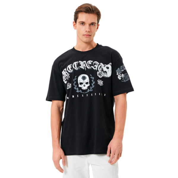 Tricou pentru bărbați Koton 4SAM10134HK 100% bumbac/ Black photo 6