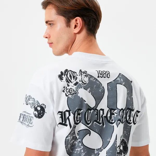 Tricou pentru bărbați Koton 4SAM10134HK 100% bumbac/ White photo 4