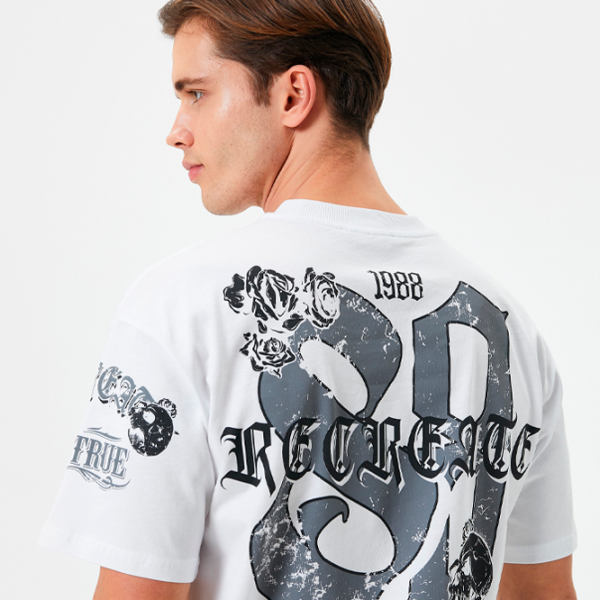 Tricou pentru bărbați Koton 4SAM10134HK 100% bumbac/ White photo 4