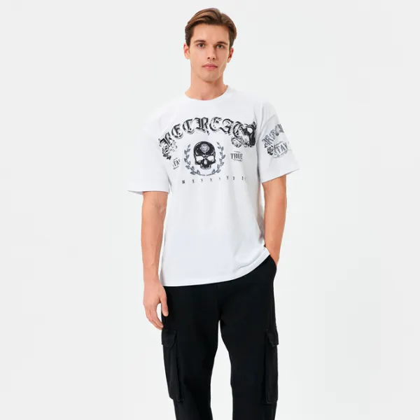 Tricou pentru bărbați Koton 4SAM10134HK 100% bumbac/ White photo 3