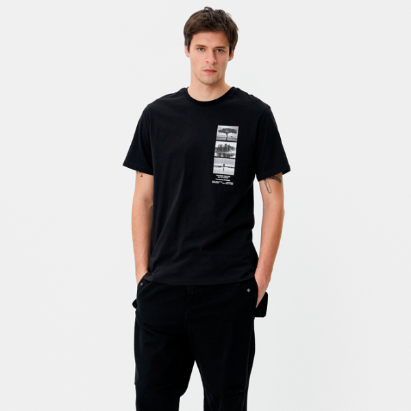 Tricou pentru bărbați Koton 4SAM10020HK 100% bumbac/ Black photo 3