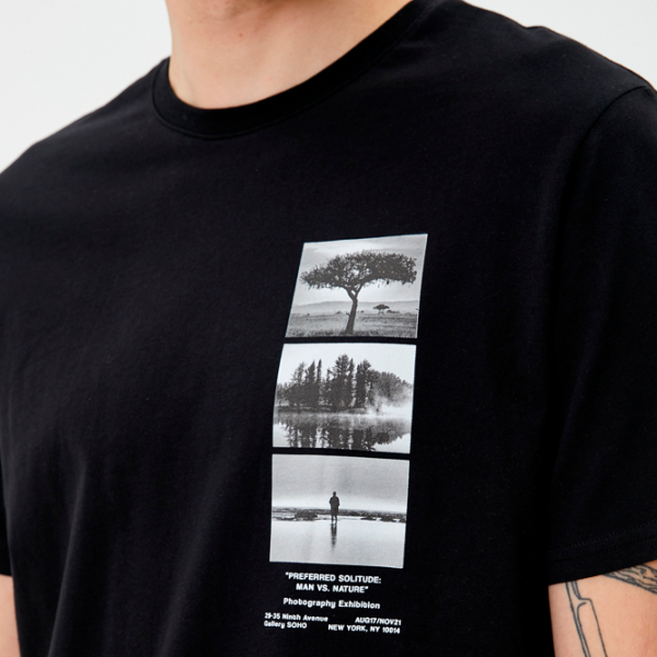 Tricou pentru bărbați Koton 4SAM10020HK 100% bumbac/ Black photo 5