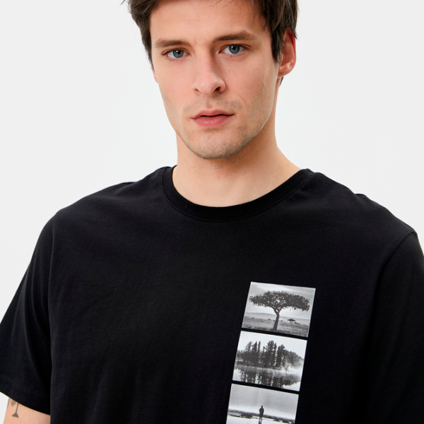 Футболка для мужчин Koton 4SAM10020HK 100% хлопок/ Черный photo 4