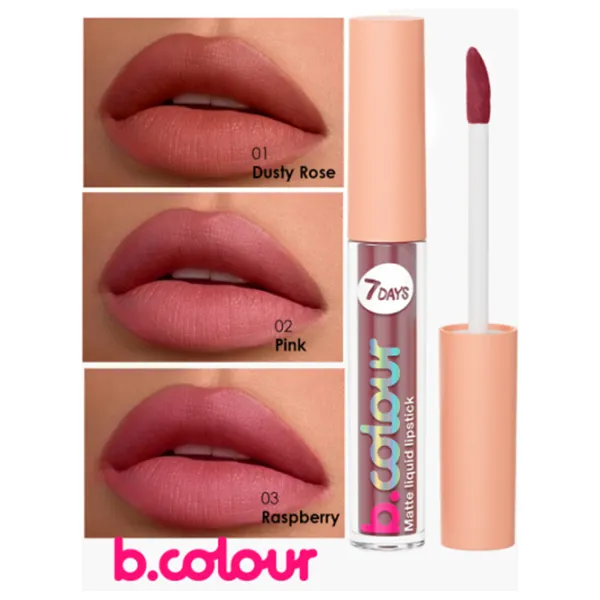 Губная помада 7DAYS B.COLOUR Стик с апликатором/ Pink photo 2