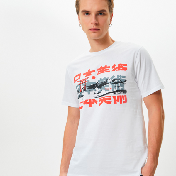 Футболка для мужчин Koton 4SAM10025HK 100% хлопок/ Белый photo 4