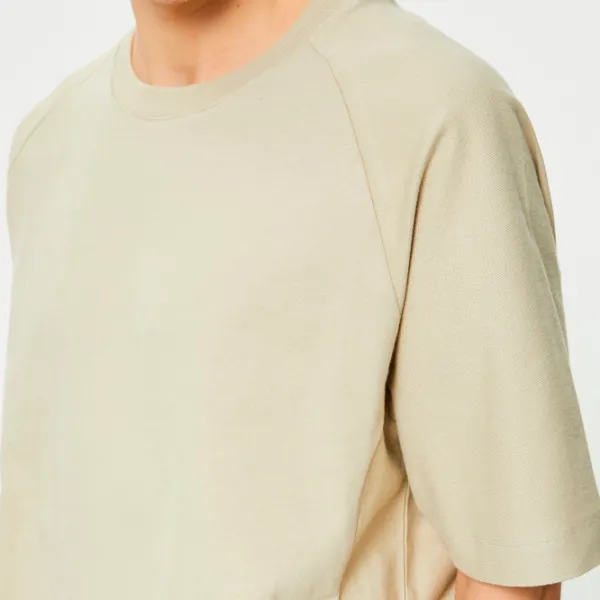 Футболка для мужчин Koton 4SAM10261HK 100% хлопок/ Бежевый photo 2