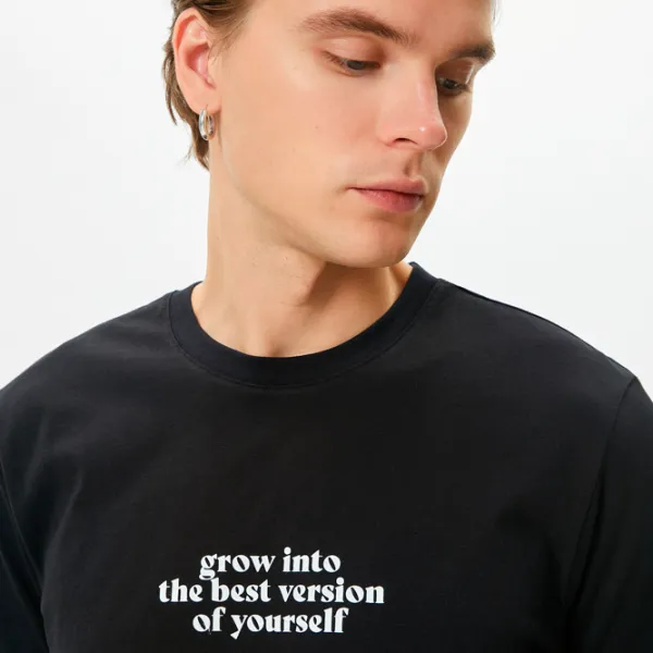 Tricou pentru bărbați Koton 4SAM10041HK 100% bumbac/ Black photo 3