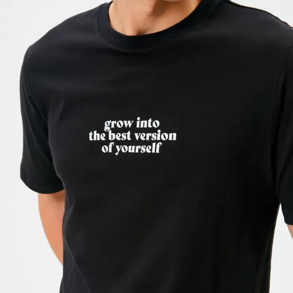 Футболка для мужчин Koton 4SAM10041HK 100% хлопок/ Черный photo 4