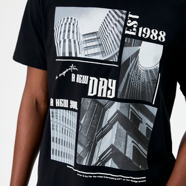 Tricou pentru bărbați Koton 4SAM10292HK 100% bumbac/ Black photo 5