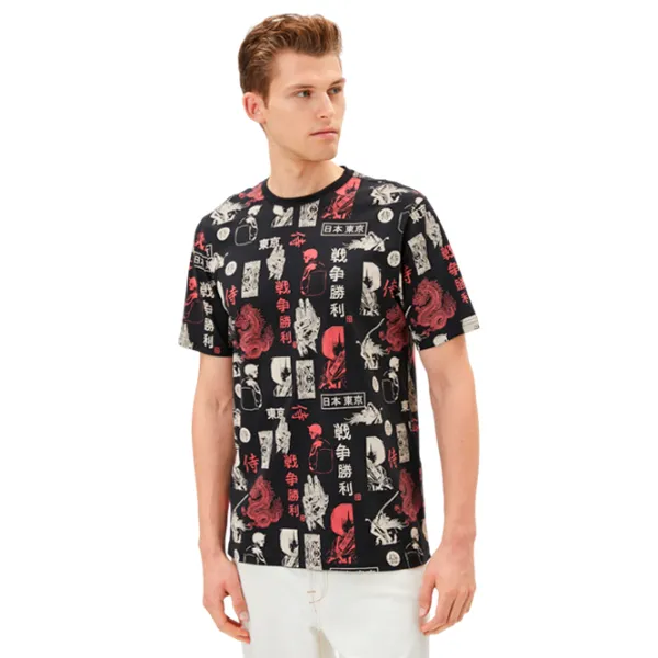 Tricou pentru bărbați Koton 4SAM10031HK 100% bumbac/ Black photo 6