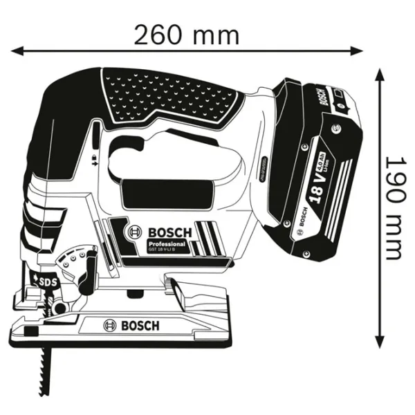 Fierăstrău pentru decupat Bosch GST 18 V-LI (B0615990M43) 23 mm/ Blue photo 3