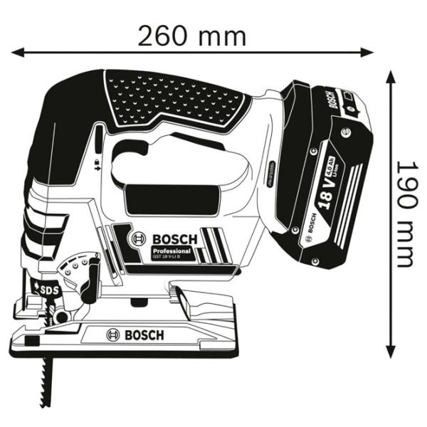 Fierăstrău pentru decupat Bosch GST 18 V-LI (B0615990M43) 23 mm/ Blue photo 3