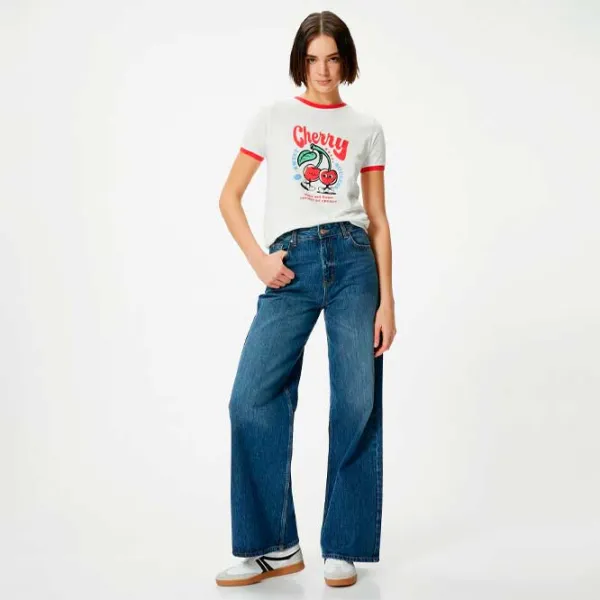 Tricou pentru femei Koton 4SAL10189IK 100% bumbac/ White photo 3