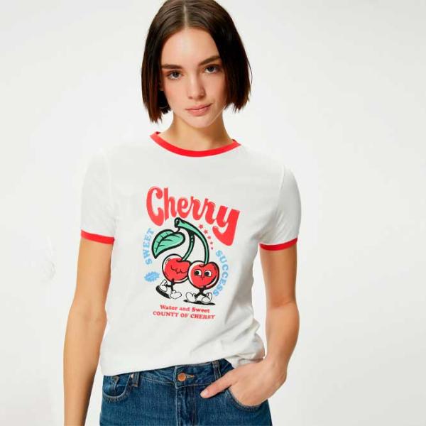 Tricou pentru femei Koton 4SAL10189IK 100% bumbac/ White photo 2