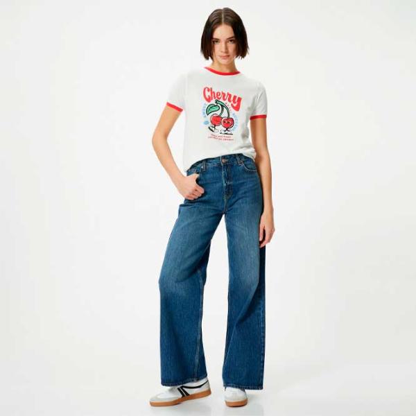 Tricou pentru femei Koton 4SAL10189IK 100% bumbac/ White photo 3