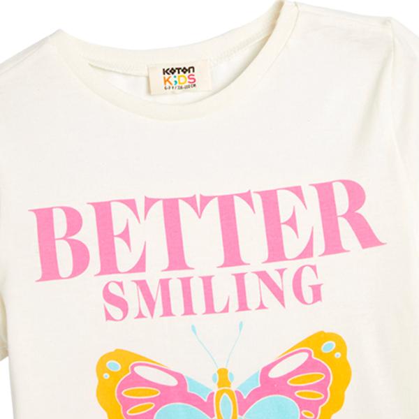 Футболка для девочек Koton 4SKG10379AK 104 - 110 см / Бежевый photo 3 Футболка для девочек Koton 4SKG10379AK 104 - 110 см / Бежевый photo 3