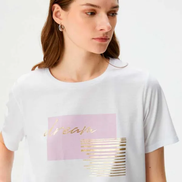 Tricou pentru femei Koton 4SAK50111EK 35% viscoză/ White photo 2