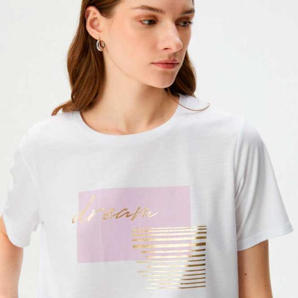 Tricou pentru femei Koton 4SAK50111EK 35% viscoză/ White photo 2