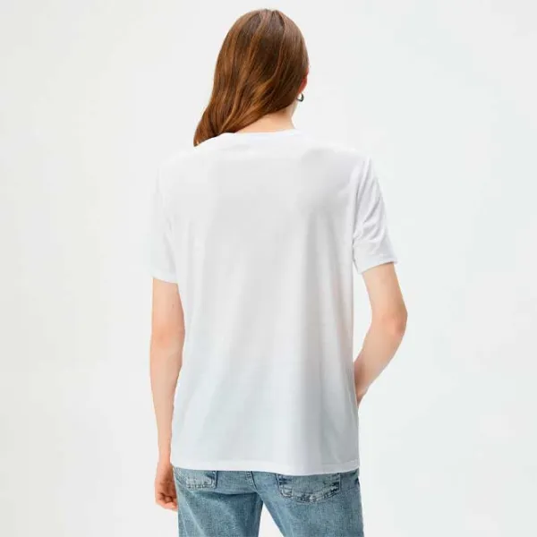 Tricou pentru femei Koton 4SAK50111EK 35% viscoză/ White photo 4
