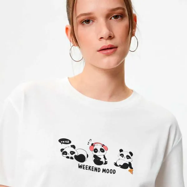 Tricou pentru femei Koton 4SAL10565IK 100% bumbac/ White photo 2