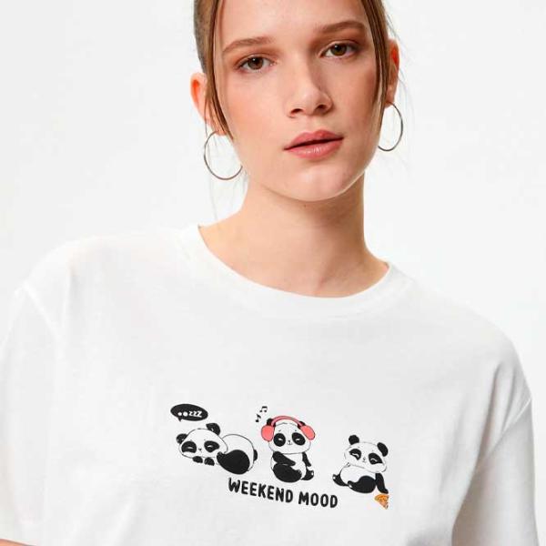 Tricou pentru femei Koton 4SAL10565IK 100% bumbac/ White photo 2