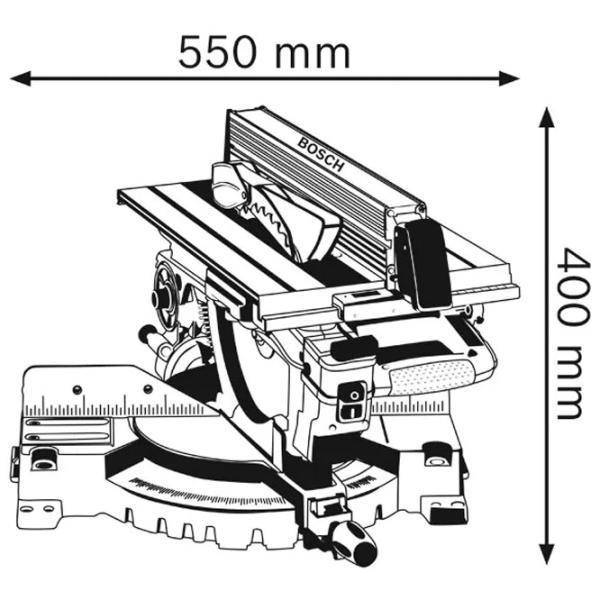 Торцовочная пила Bosch GTM 12 JL 0601B15001 305 мм/ Синий photo 3