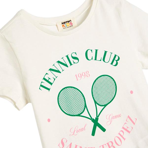 Футболка для девочек Koton 4SKG10373AK 104 - 110 см / Бежевый photo 3 Футболка для девочек Koton 4SKG10373AK 104 - 110 см / Бежевый photo 3