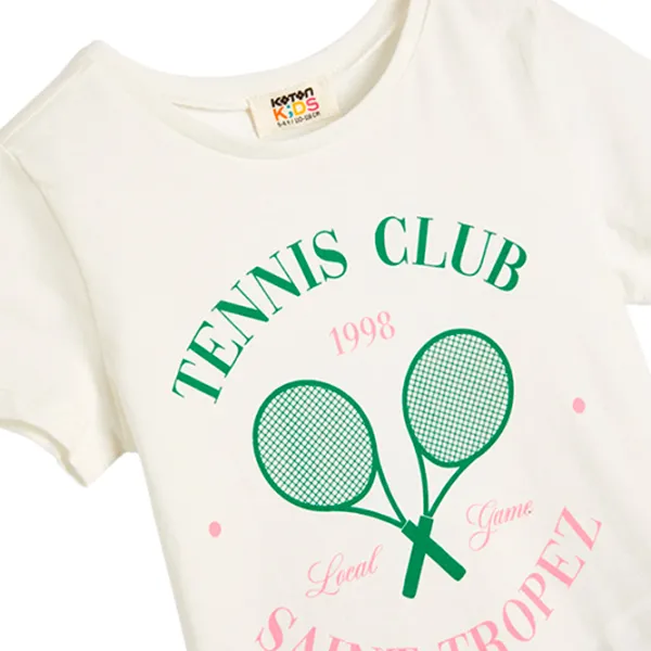 Футболка для девочек Koton 4SKG10373AK 134 - 140 см / Бежевый photo 3