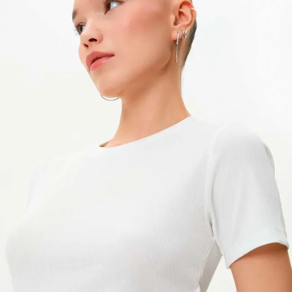 Tricou pentru femei Koton 4SAL10036IK 100% bumbac/ White photo 2