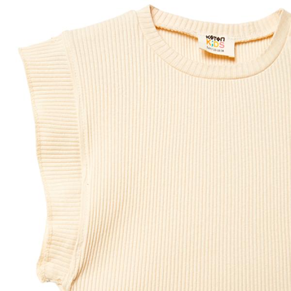 Tricou pentru fete Koton 4SKG10137AK 110 - 116 cm / Beige photo 3