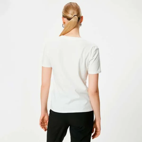 Tricou pentru femei Koton 4SAK50166EK 100% bumbac/ White photo 4