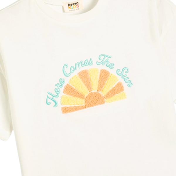 Футболка для девочек Koton 4SKG10131AK 104 - 110 см / Бежевый photo 4 Футболка для девочек Koton 4SKG10131AK 104 - 110 см / Бежевый photo 4