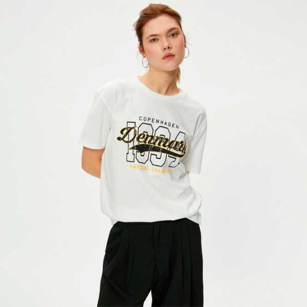 Tricou pentru femei Koton 4SAL10559IK 100% bumbac/ White photo 2