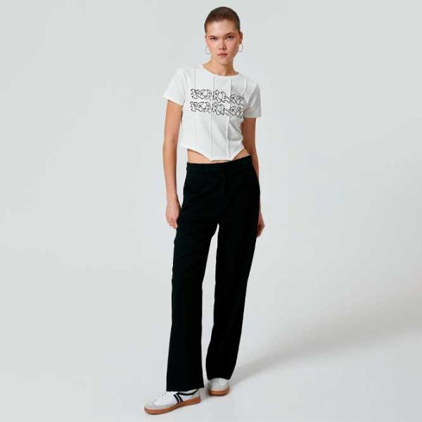 Tricou pentru femei Koton 4SAL10138IK 100% bumbac/ White photo 3