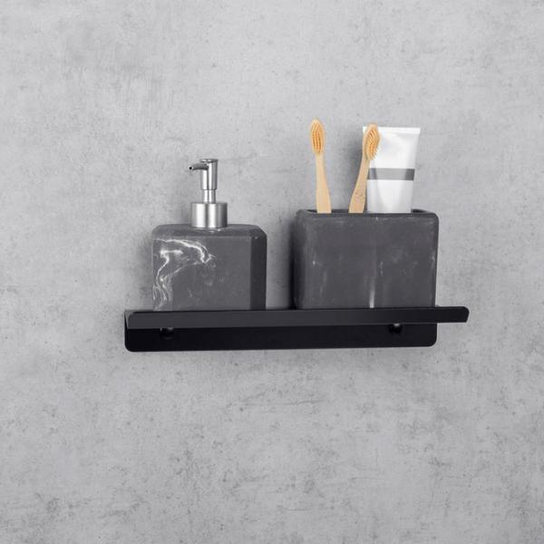 Raft pentru baie Daske Plain Aluminiu/ Black photo 5