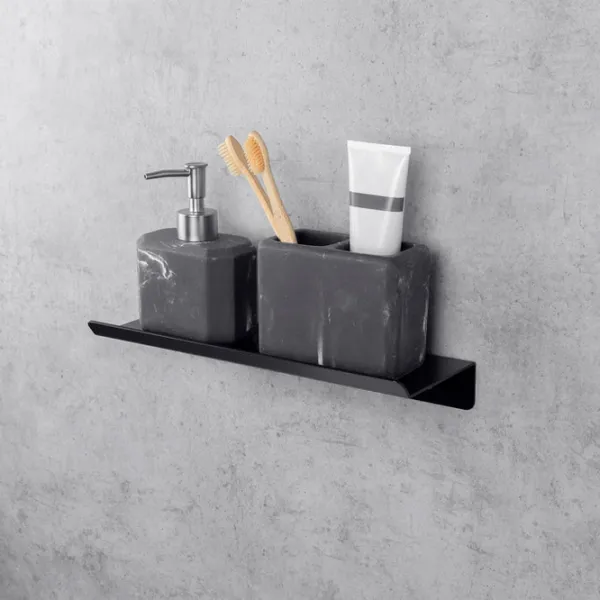Raft pentru baie Daske Plain Aluminiu/ Black photo 6