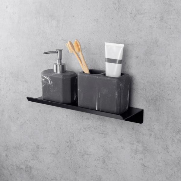Raft pentru baie Daske Plain Aluminiu/ Black photo 6