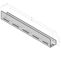 Raft pentru baie Daske Wenca L Aluminiu/ White photo 3