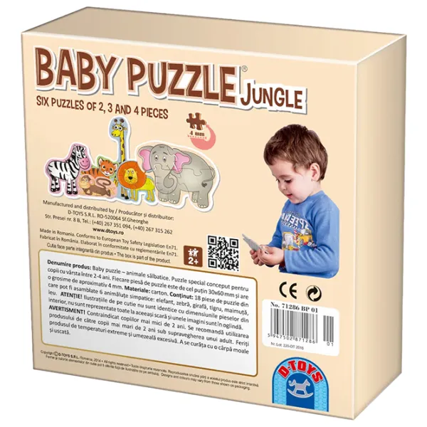 Набор пазлов D-TOYS Дикие животные 2+/ Количество деталей: 18 photo 2 Набор пазлов D-TOYS Дикие животные 2+/ Количество деталей: 18 photo 2