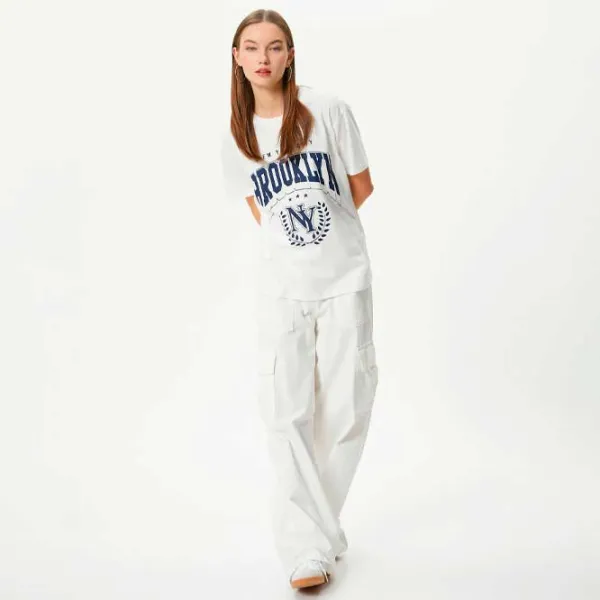 Футболка для женщин Koton 4SAL10037IK 100% хлопок/ Белый photo 3