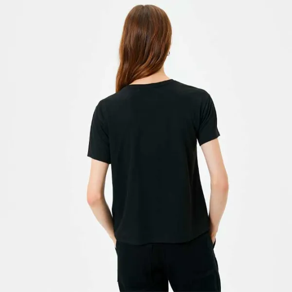 Tricou pentru femei Koton 4SAK50107EK 35% viscoză/ Black photo 4