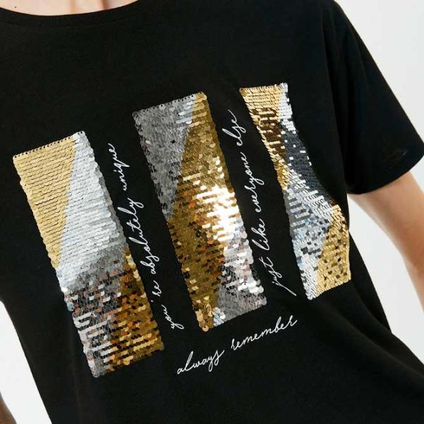 Tricou pentru femei Koton 4SAK50107EK 35% viscoză/ Black photo 5