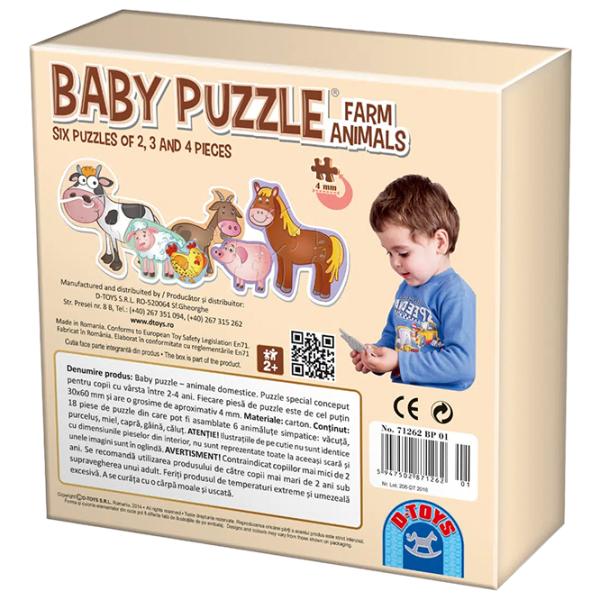 Набор пазлов D-TOYS Домашние животные 2+/ Количество деталей: 18 photo 2 Набор пазлов D-TOYS Домашние животные 2+/ Количество деталей: 18 photo 2