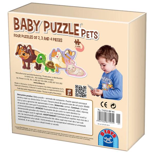 Набор пазлов D-TOYS Домашние животные 2+/ Количество деталей: 12 photo 2