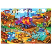 Puzzle 2D D-TOYS Șantier de construcție 4+/ Numărul de piese: 100 photo 2